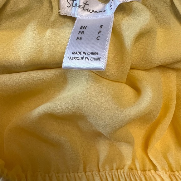 Streetwear Society Pastel Yellow Off the Shoulder Top - Picture 9 of 9